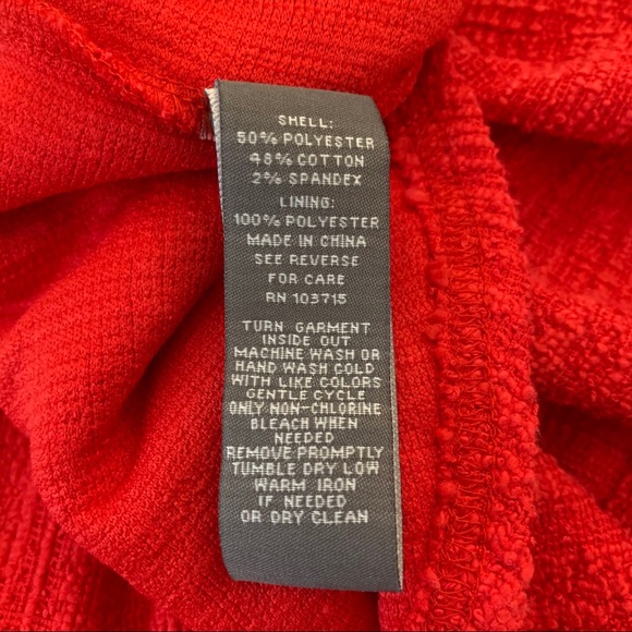 Sharagano Red Ruffle Knit Sleeveless Dress Sz 8P - Picture 9 of 10